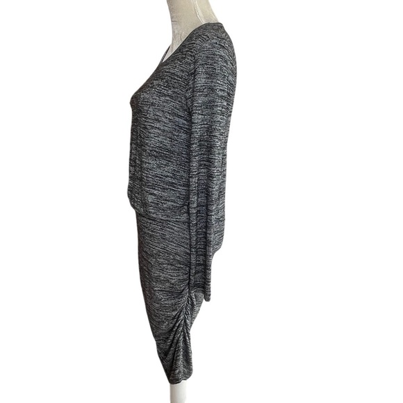 Sundry Women’s Heather Gray Knit Blouson Ruched Dress Size 1 Regular Size S - Picture 6 of 12